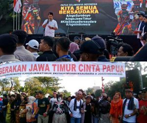 Ini Pesan Ketua Rijalul Ansor Surabaya Saat Pimpin Doa Gerakan Warga Jatim Cinta Papua